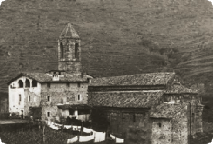Monestir de Sant Joan les Fonts 1911. Imatge cedida: CDRI Fons Vicenç Fargnoli.
